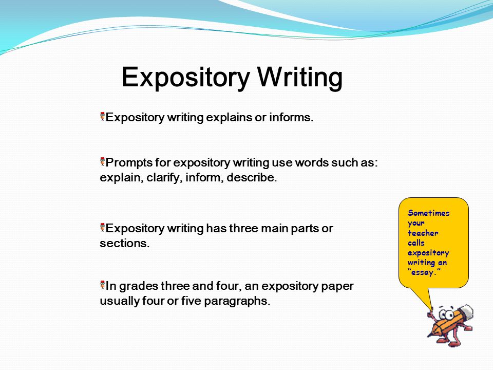 Expository writing activities